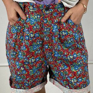 Floral High Waisted Shorts